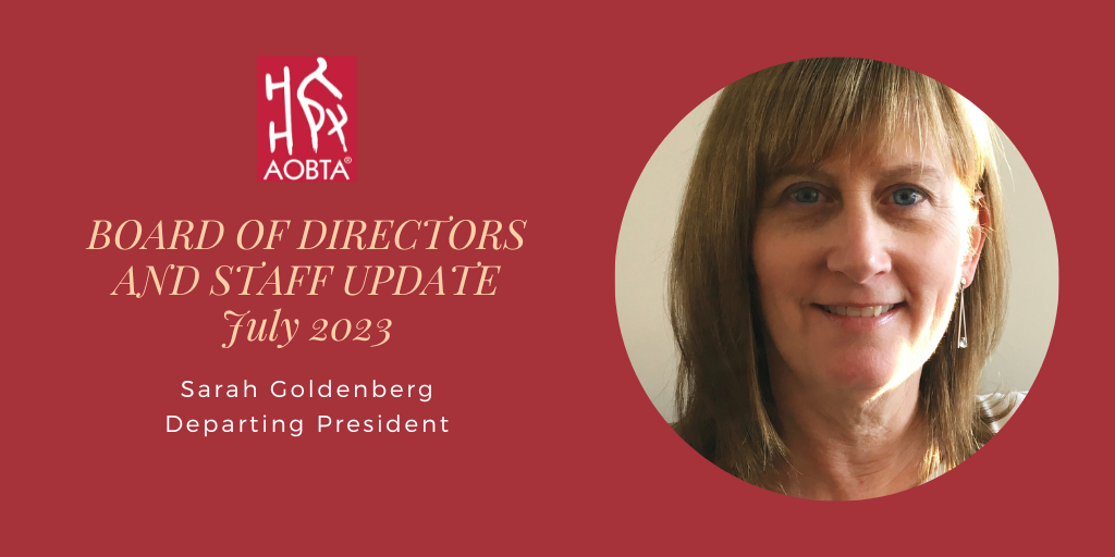 BOD and Staff Update by Sarah Goldenberg